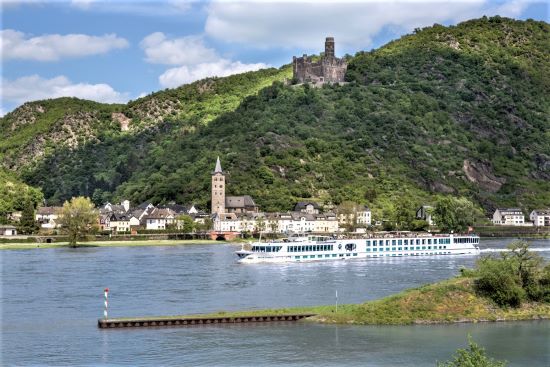 Uniworld's River Empress is shown on the Rhine River, where it will operate select Jewish Heritage Cruises. Photo by Uniworld.