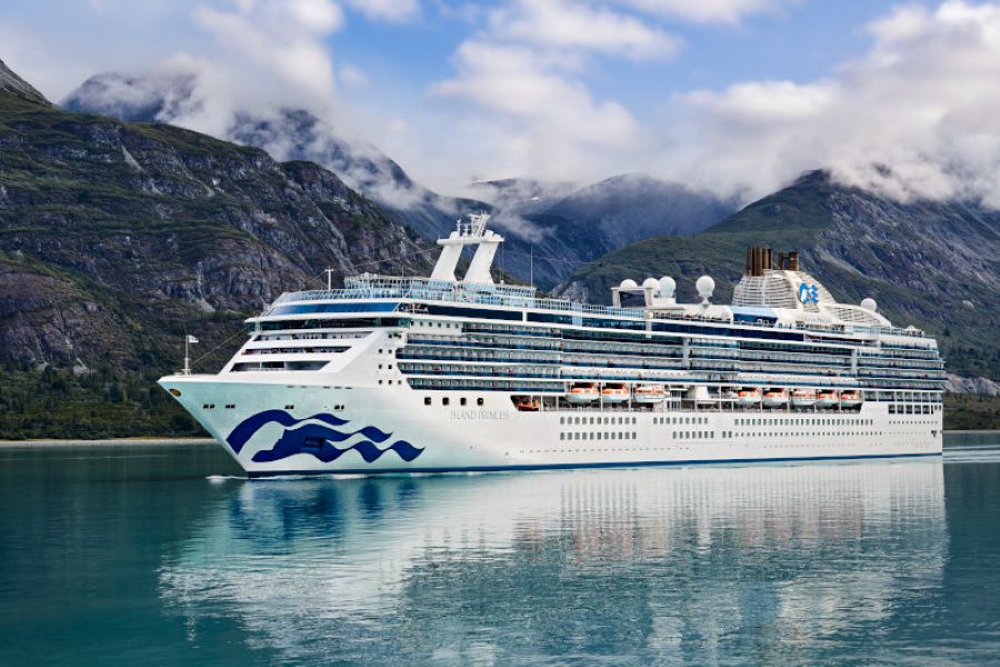 Princess Cruises' Island Princess will be one of two Princess vessels calling at Yorktown, VA, in 2024. Photo by Princess Cruises.