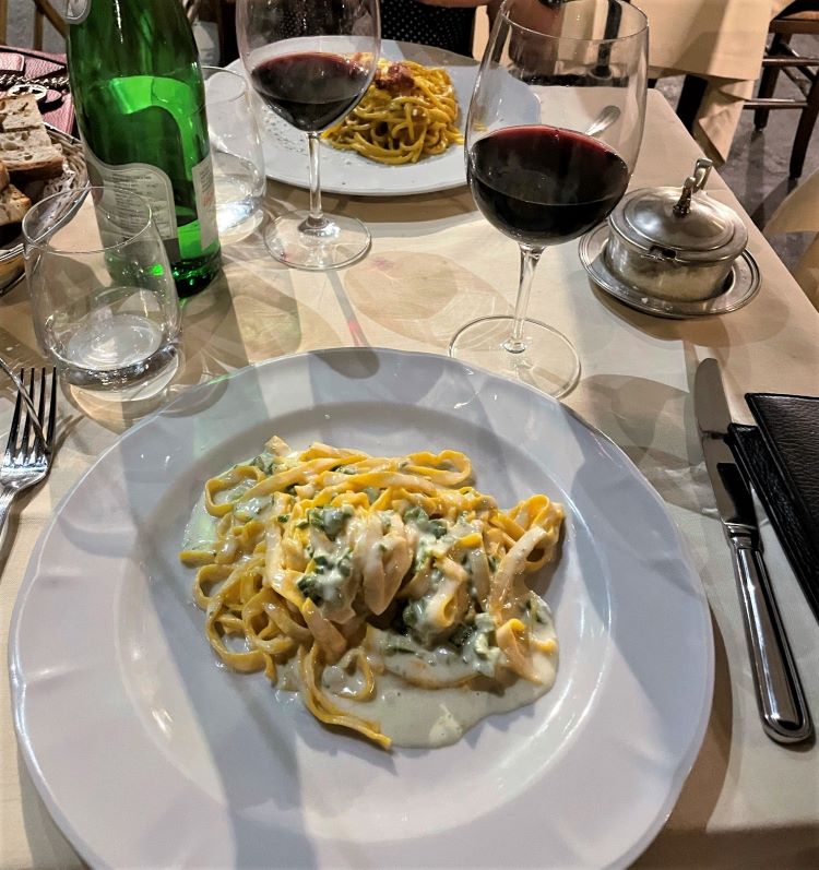 We enjoyed a tasty dish of "Paglia e Fieno" during a recent Tuscany trip. Photo by Anita Dunham-Potter