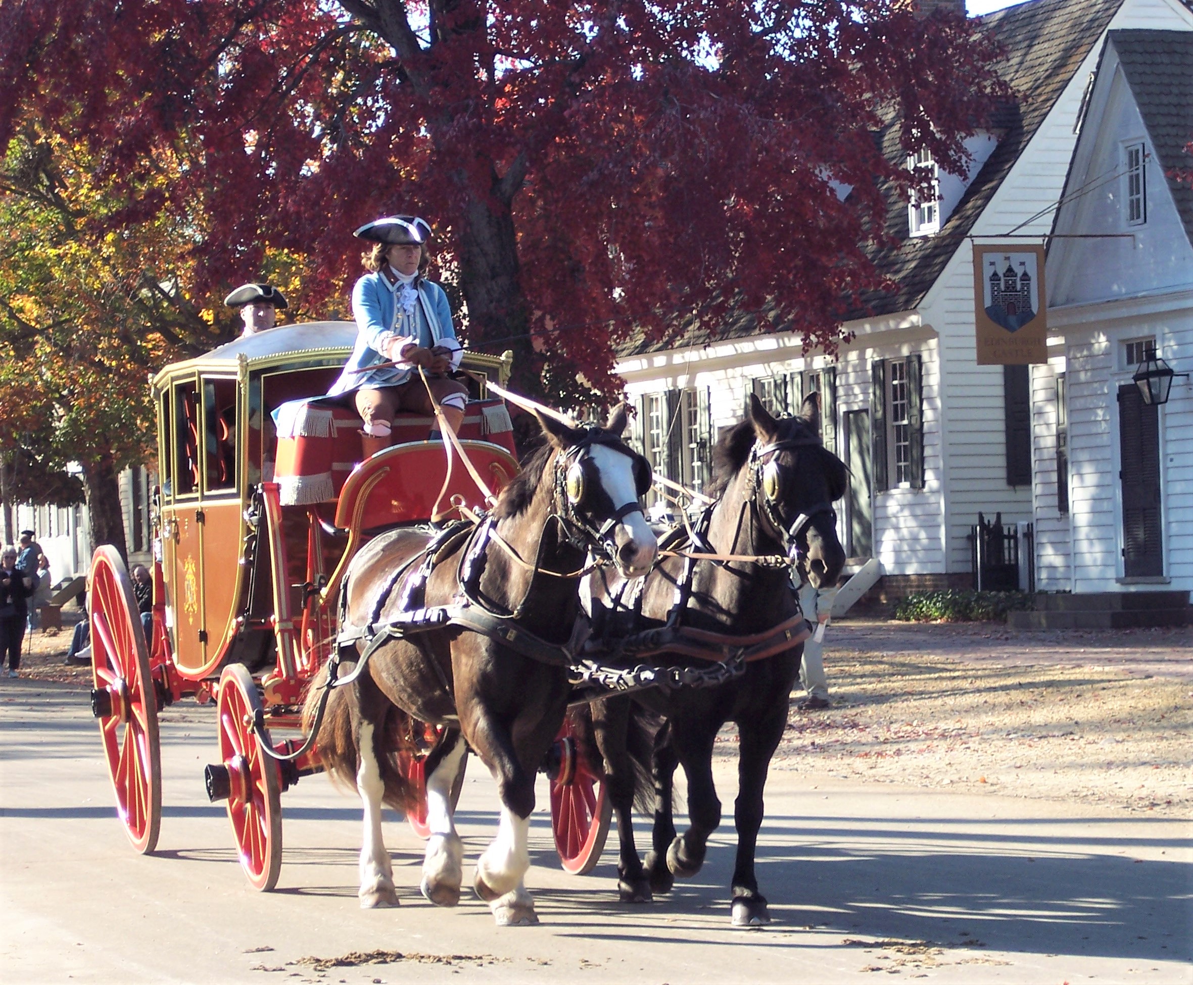Strolling through Colonial Williamsburg seems as though one has "stepped back in time" with authentic transportation and "locals" in Colonial attire, not to mention the historic buildings. Photo by Susan J. Young. 