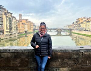 Lauren Riesenberger of Pavlus Travel is shown in Florence, Italy, one of her favorite travel destinations. Photo by Lauren Riesenberger.