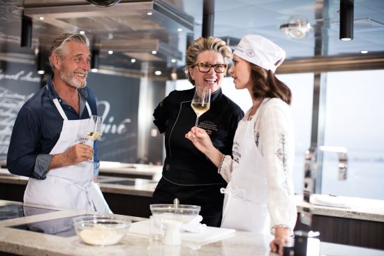 Culinary Arts Kitchen on Regent Seven Seas Cruises. Image provided by Regent Seven Seas Cruises,