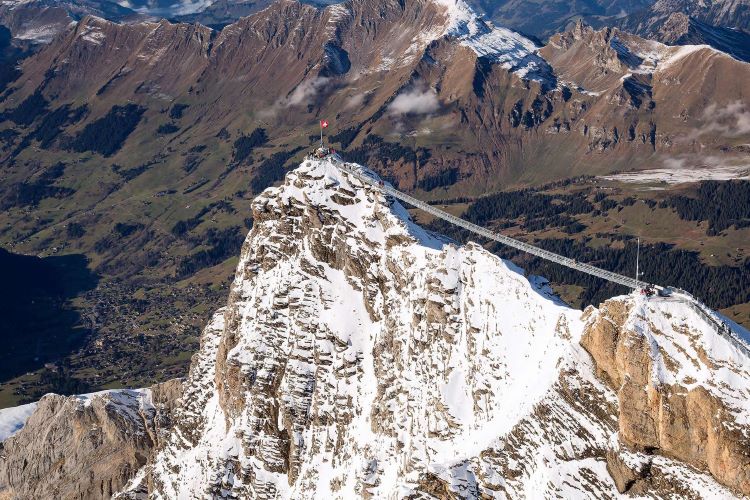 Peak Walk by Tissot is a daring activity for Tauck guests on a new itinerary in Europe. Photo courtesy of Tauck. 