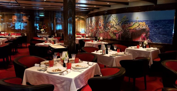 Rudi's Sel de Mer, a specialty restaurant on Holland America's Rotterdam. Photo by Susan J. Young.
