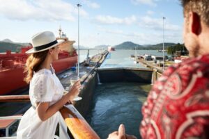 Princess Cruises' guests enjoy a Panama Canal transit. Photo by Princess Cruises.