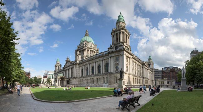 Belfast City Hall is within the core of Belfast. Credit Line: John Miskelly Photography