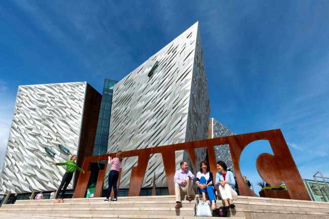 The exterior of Titanic Belfast. Credit Line: ©Tourism Ireland photographed by Chris Hill