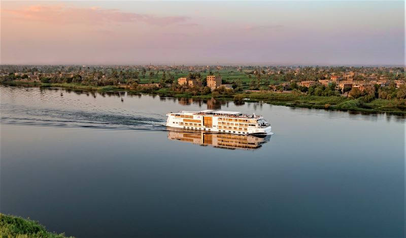 Viking has a new vessel on the Nile, Viking Aton, its fourth river ship there. Photo by Viking.
