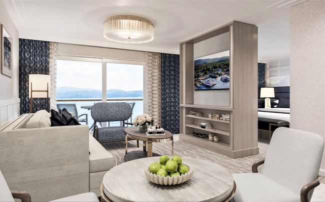 The Grand Suite on American Eagle, the first of many new Coastal Cats for American Cruise Lines. Photo by American Cruise Lines. 