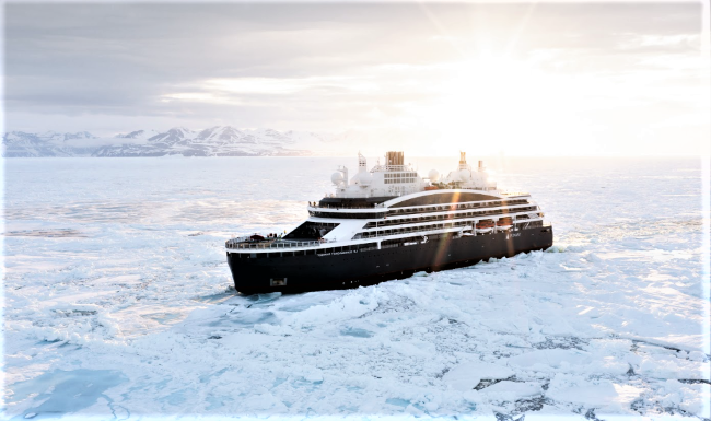 Ponant's Le Commandant Charcot is a new ship that's an icebreaker and powered by LNG. Photo by Ponant. 