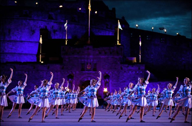 Highland dancers perform at the Royal Edinburgh Military Tattoo. Photo by The Royal Edinburgh Military Tattoo.