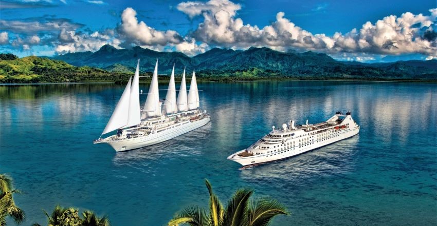 Windstar Cruises operates both sailing and motorized small-ships. It will offer three culinary themed cruises in 2024. Photo by Windstar Cruises.