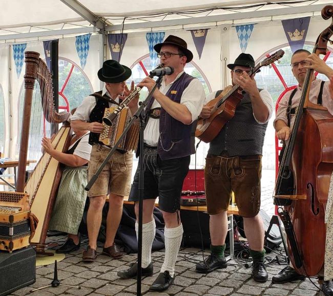 AmaWaterways offers a Vilshofen Oktoberfest celebration dockside at Vilshofen, Germany. Photo by Susan J. Young.