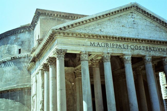 The Pantheon is an a Roman site, now a church, built atop an ancient Roman temple. Photo by Susan J. Young.