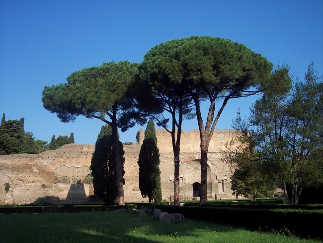 The Baths of Caracalla are the second largest ancient Roman baths site in the Eternal City. Photo by Susan J. Young.