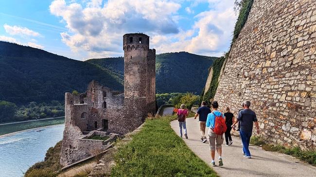 AmaWaterways guests set out on a vineyard hike near Rudesheim, Germany. Photo by AmaWaterways.