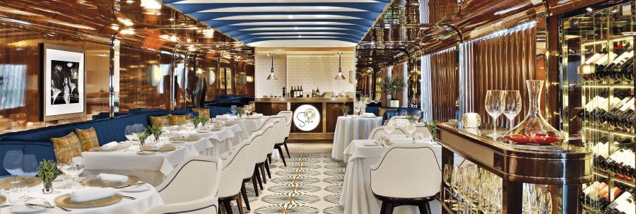 Rendering of new Solis specialty restaurant on Seabourn's classic ships. Photo by Seabourn.