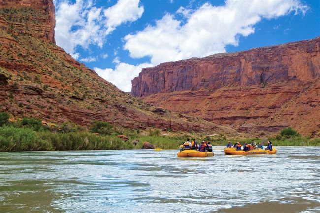 Tauck guests can opt for an easy river rafting trip on the Colorado River. Photo provided by Tauck. 