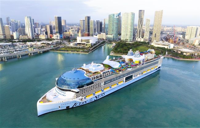 The new Icon of the Seas is now sailing from Miami, FL. Photo by Royal Caribbean International.