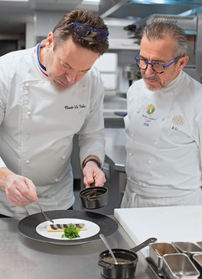 If you're seeking tasty culinary cruises, it's good to know that famed Chef Claude Le Tohic, at left, has created a new curated tasting menu for Explora I's Anthology. Photo by Explora Journeys. 