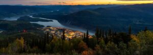 Dawson City in the Yukon territory is shown at night. It was the end point of the 1800s Klondike Gold Rush. Today, Holland America offers cruisetours that include a new "Klondike Gold" shore excursion. Photo by Adobe Stock, provided by Hollqnd America Line.