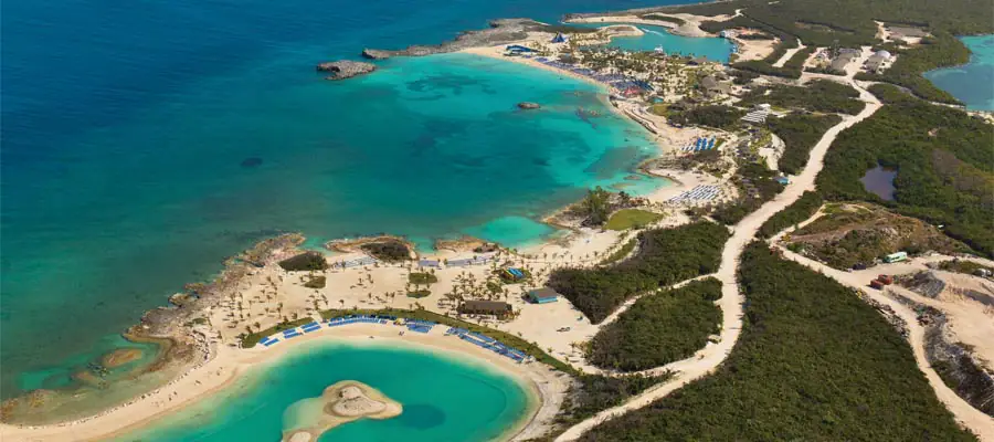 Great Stirrup Cay, NCLH's private island experience, is getting a new multi-ship pier. Photo by Norwegian Cruise Line. 