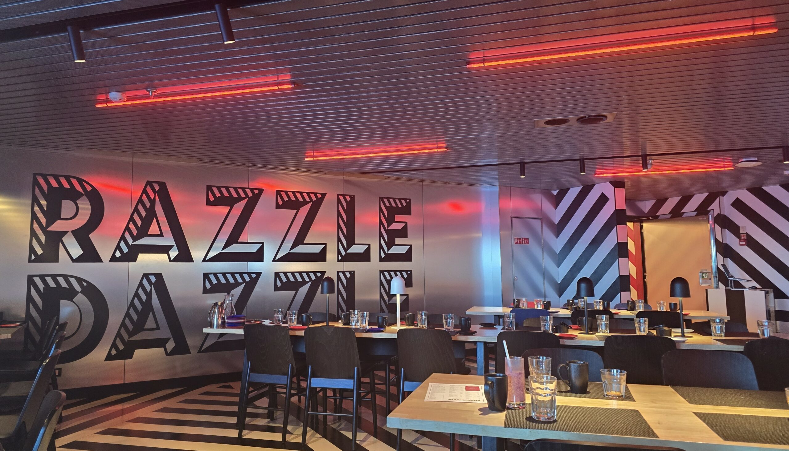 Razzle Dazzle, one of 20 eateries on Scarlet Lady, has a contemporary look and feel; friendly service; and tasty cuisine. Photo by Susan J. Young. 
