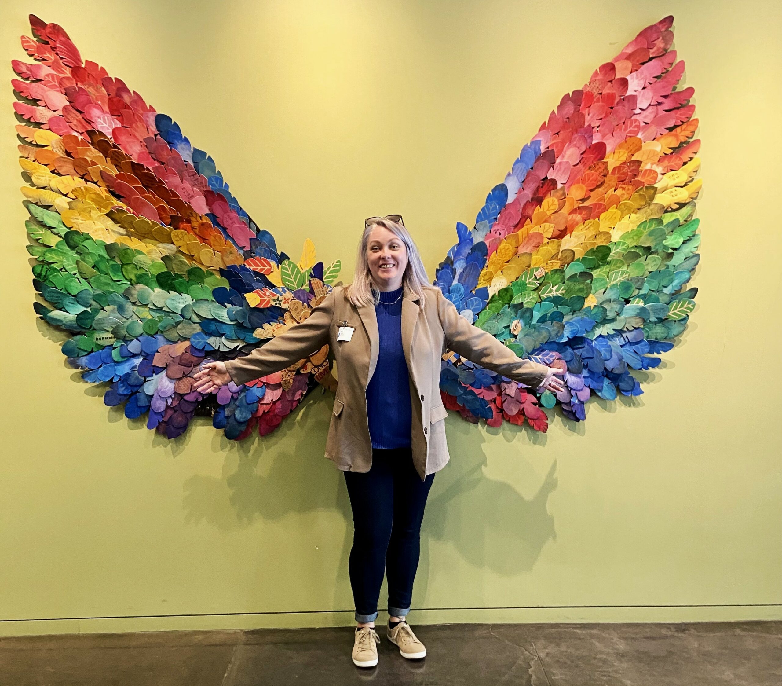 Pavlus Travel's Sarah Schwab likes to spread her wings and explore the world. Here she is shown at the Microsoft office in Seattle, WA. Photo by Sarah Schwab.