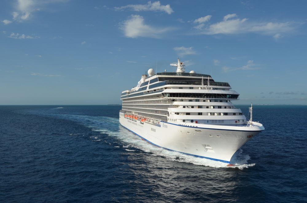 Oceania's Riviera is among the line's ships sailing East Asia voyages in 2025. Photo by Oceania Cruises.