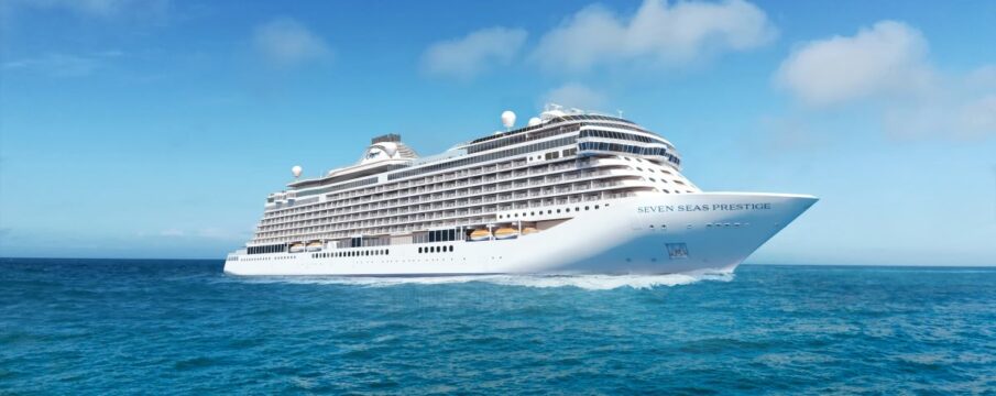 The new Seven Seas Prestige, a new ship class for Regent Seven Seas Cruises, will launch in 2026. Image was provided by Regent Seven Seas Cruises®