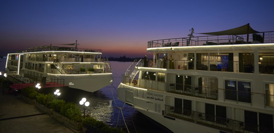 Viking river ships are christened on Egypt's Nile River in Luxor. Photo by Viking.