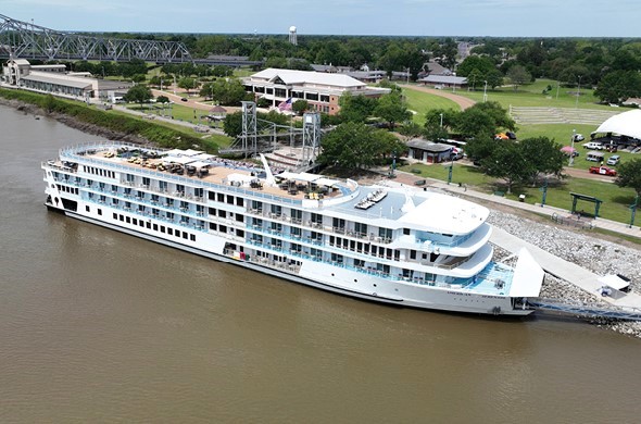 American Serenade is a new, modern riverboat plying the Mississippi River. Photo by American Cruise Lines. 