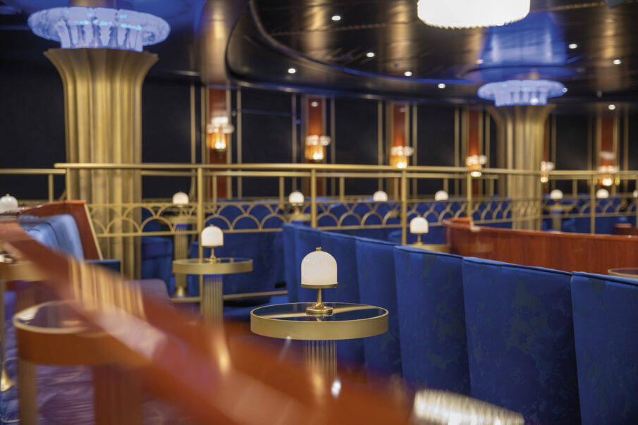 EXP Theater on Regent Seven Seas Cruises. The ultra-luxury line is debuting six new Regent Seven Seas' shows this year. Image courtesy of Regent Seven Seas Cruises.