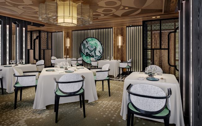 A rendering of the Pacific Rim restaurant on the new Regent Seven Seas Cruises' Seven Seas Prestige. Photo by Regent Seven Seas Cruises.