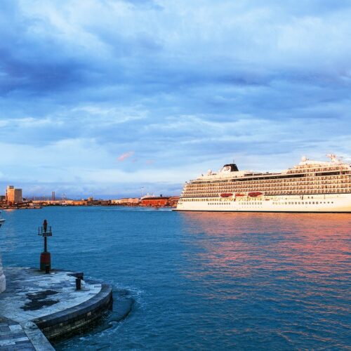 Viking oceangoing ship at Livorno, Italy. Photo by Viking.