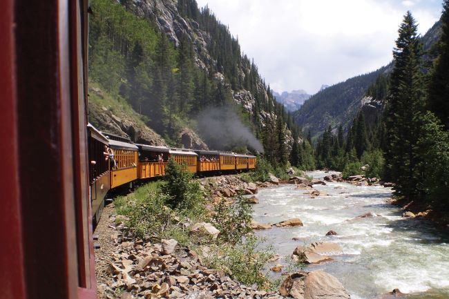 Tauck guests on a new 2026 tour will head for a ride on the Durango Silverton Narrow Gauge Railroad. Photo courtesy of Tauck.
