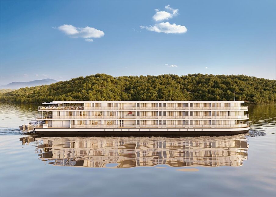 Rendering of Viking Brahmaputra, an 80-passenger new Viking river vessel that will sail in India. Photo/Rendering by Viking.