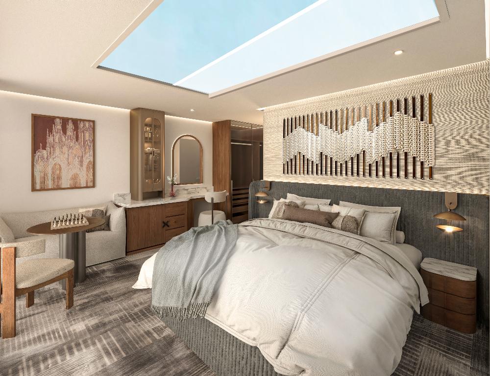 One portion of a Celebrity River Cruises' Skylight Infinite Balcony Suite. Photo by Celebrity River Cruises.