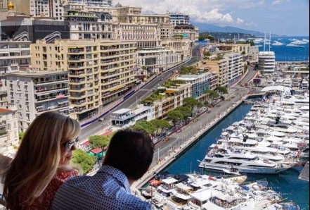Silversea's guests have superb views of the Grand Prix of Monaco during a special event cruise in 2026. Photo courtesy of Silversea Cruises.