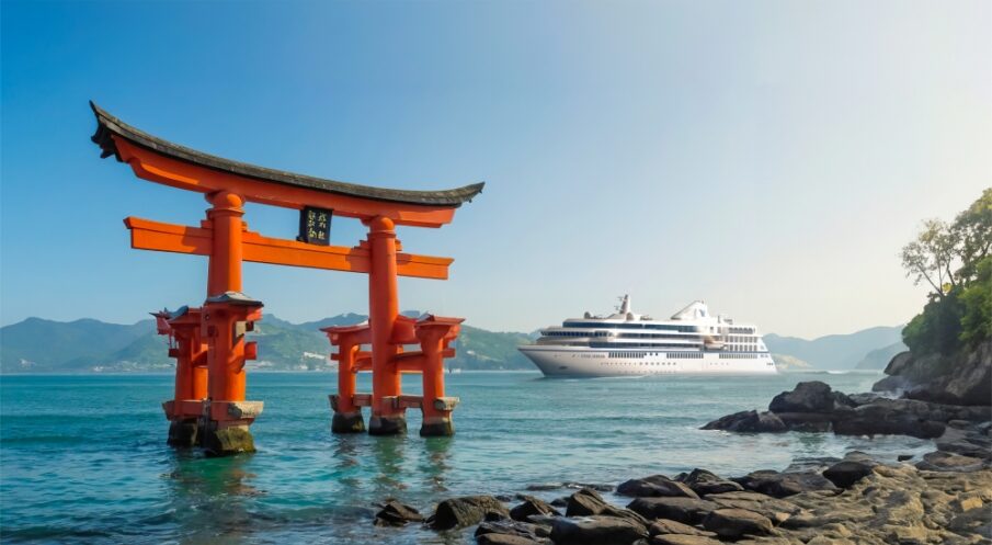 Windstar Cruises' Star Seeker will be sailing to Japan in 2026. It's one cruise ship update as the year ends. Photo by Windstar Cruises.
