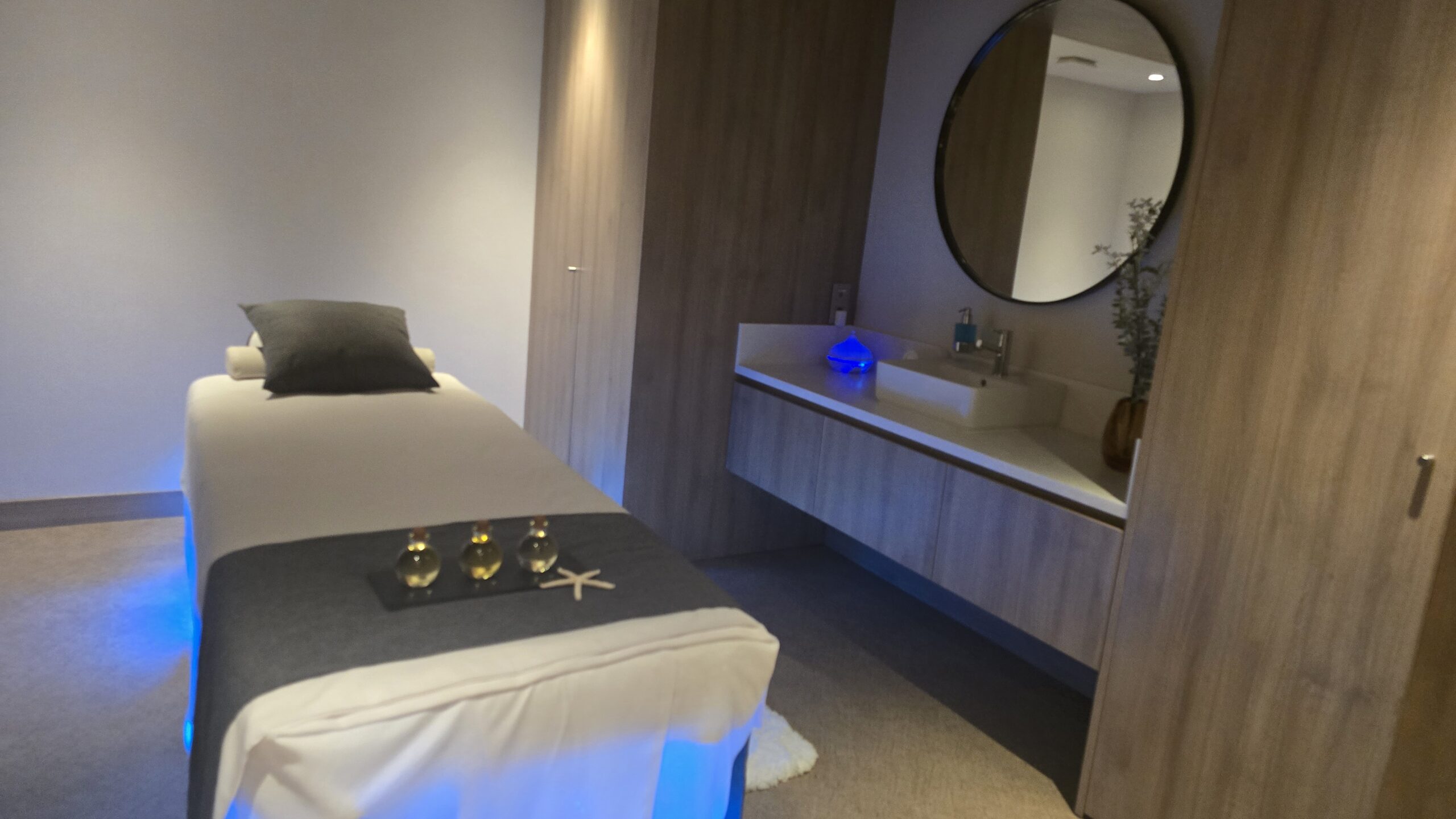 One of World Spa's treatment rooms aboard the new Star Seeker. Photo by Susan J. Young.