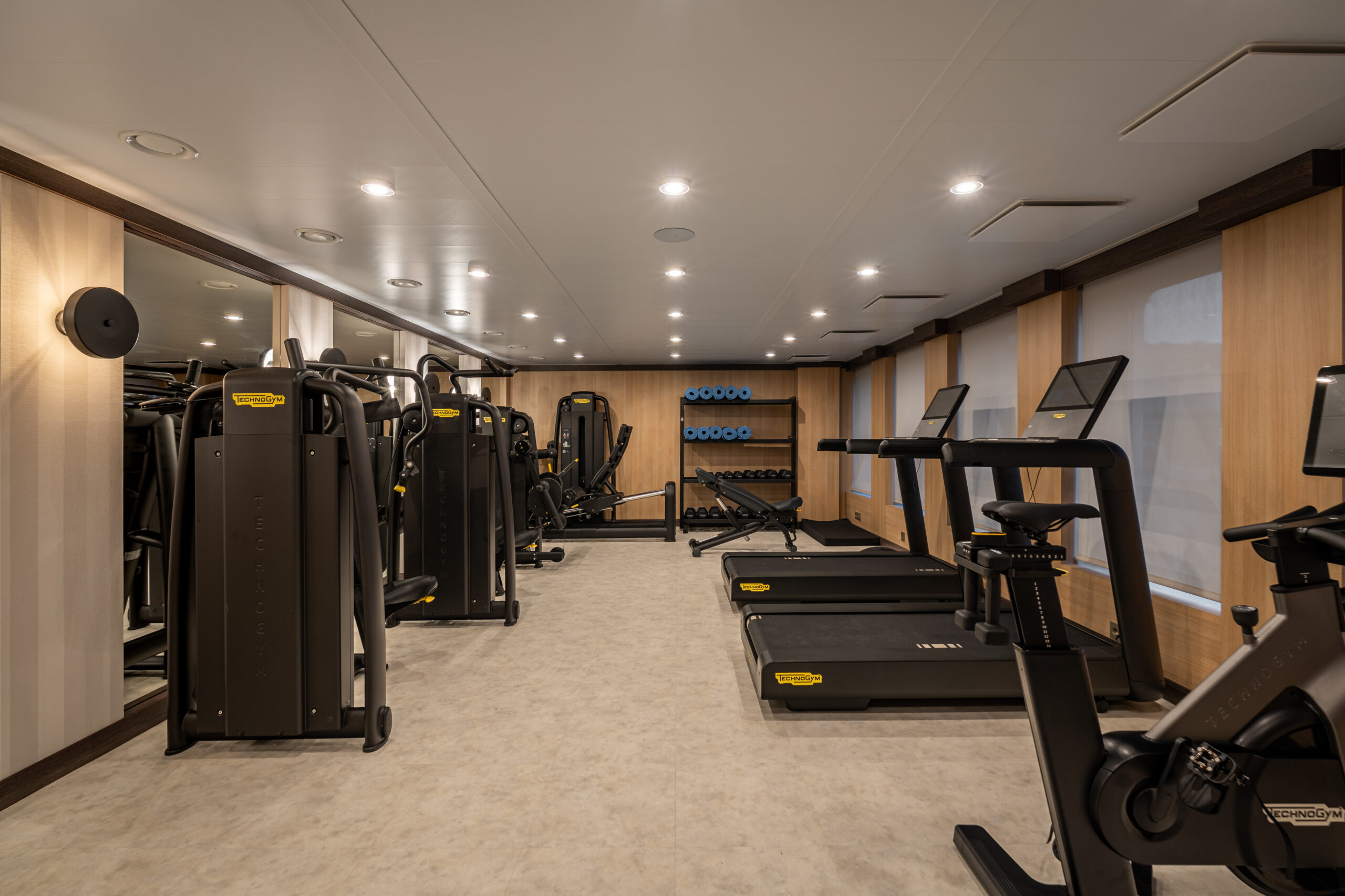 The fitness center for the new Star Seeker. Photo by Windstar Cruises. 