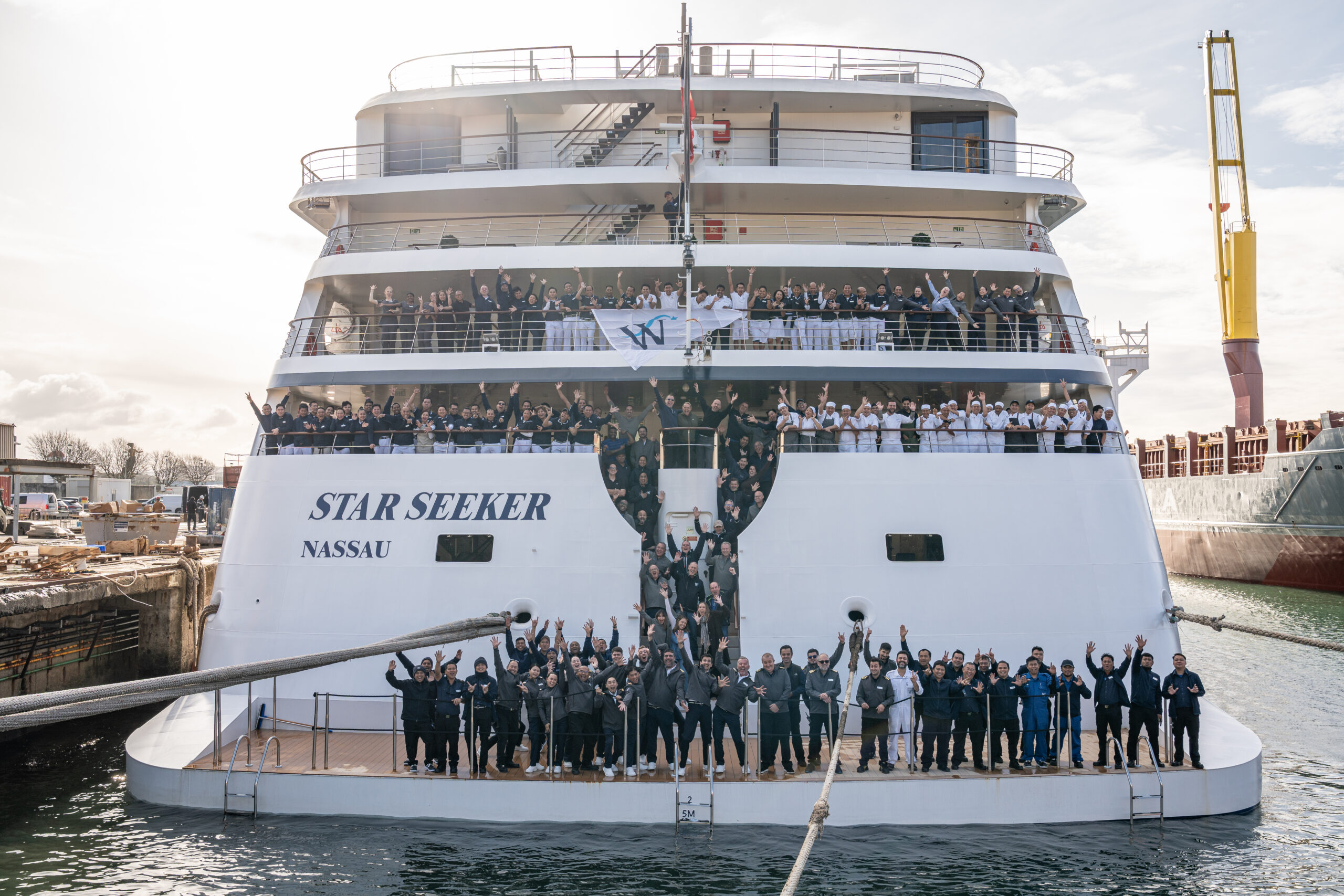 Aft area of Star Seeker, Windstar's new motorized yacht. It's now sailing the Caribbean. Photo by Windstar Cruises.
