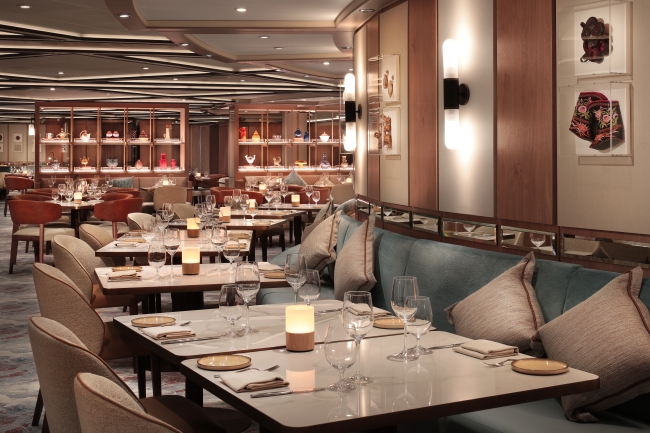 The S.A.L.T. (Sea and Land Taste) Kitchen as well as S.A.L.T. Bar have been added to Silver Muse in a recent drydock. Photo by Silversea. 