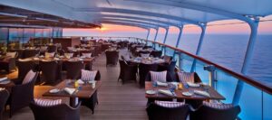 The Colonnade on Seabourn ships has received new culinary enhancements. Photo by Seabourn.